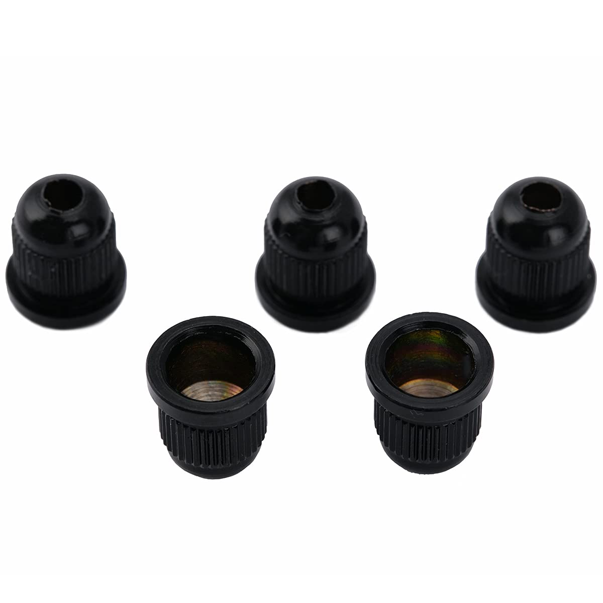 Musiclily Pro 13.2mm Steel Bass String Ferrules String Through Body for 4/5 String Electric Bass, Black (Set of 5)